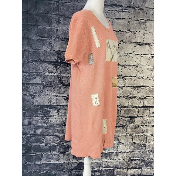 E Drumm Designs Dress Womens Large Patchwork Art Tunic Boho Cottagecore Unique - Picture 2 of 11